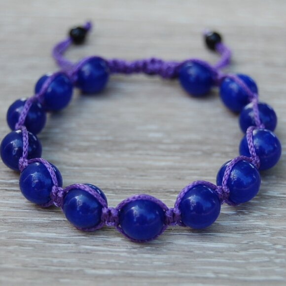 Tibetan Shamballa Style Bracelet,Large 10mm Beads,Drawstring Bracelet - Picture 1 of 2